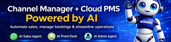 eGlobe AI agent for Shirdi hotel support and darshan assistance